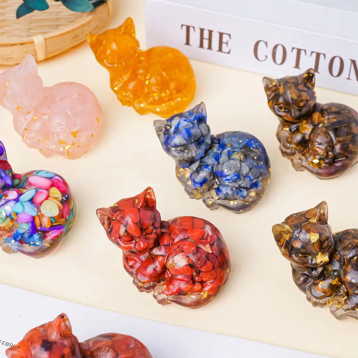 1 قطعة حجر الكريستال الطبيعي يختصر القط تمثال الريكي حجر تمثال تميمة فنغشوي النحت للمنزل مكتب الديكور #3