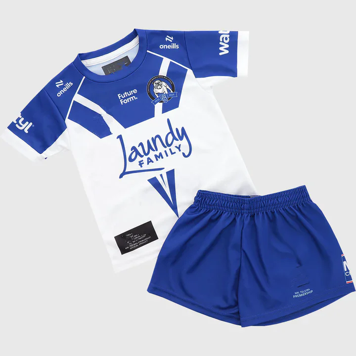 2025 Jersey Rugby rumah/Away anak-anak Bulldog ukuran: 16-26 (nomor nama Cetak) kualitas terbaik