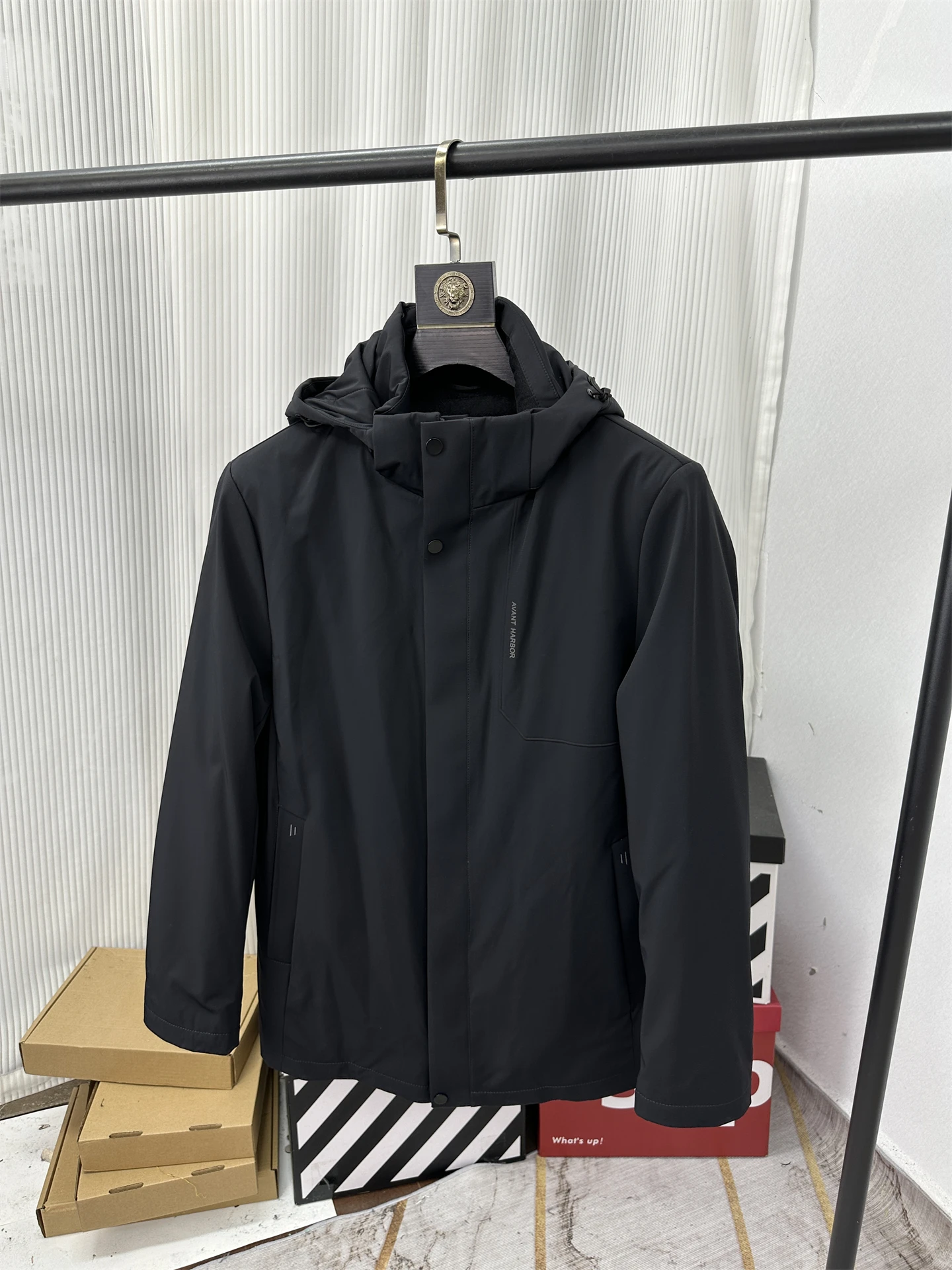 

Высококачественная модная куртка-трансформер с отстегивающейся подкладкой из кроличьего меха, мужская теплая морозостойкая кожаная куртка средней длины