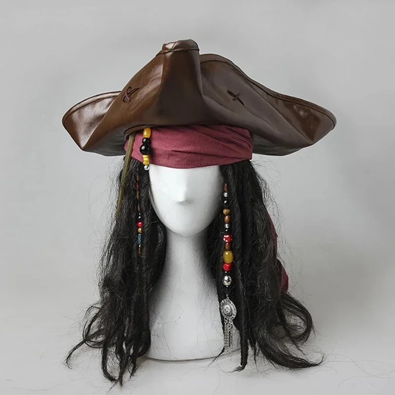 Chapeau de Capitaine pour Halloween, Pirates Cosplay, Perruques de Barrage de Décoration, Vêtements de Sauna, Accessoires de Costume Jack