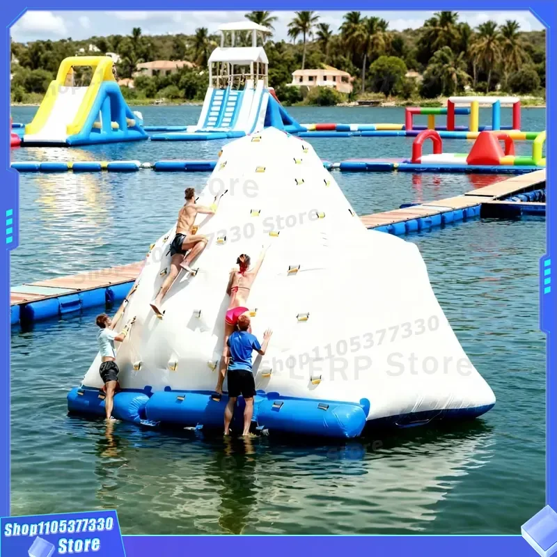Commercial Outdoor PVC Inflatable Water Rock Climbing Wall Hammock Customized Color Size SHUNYUAN Brand 1 Year Warranty