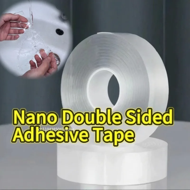 Nano doppelseitiges Klebeband, stark, hochviskos, transparent, verdickt, wasserdicht und spurlos, Acrylband, Haushaltsgegenstände