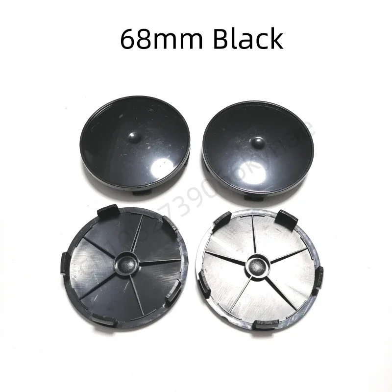 

4pcs/Set 68mm Black Silver Car Wheel Hub Center Caps Rim Cover Auto No Logo Badge Universal Exterior Styling Accessories