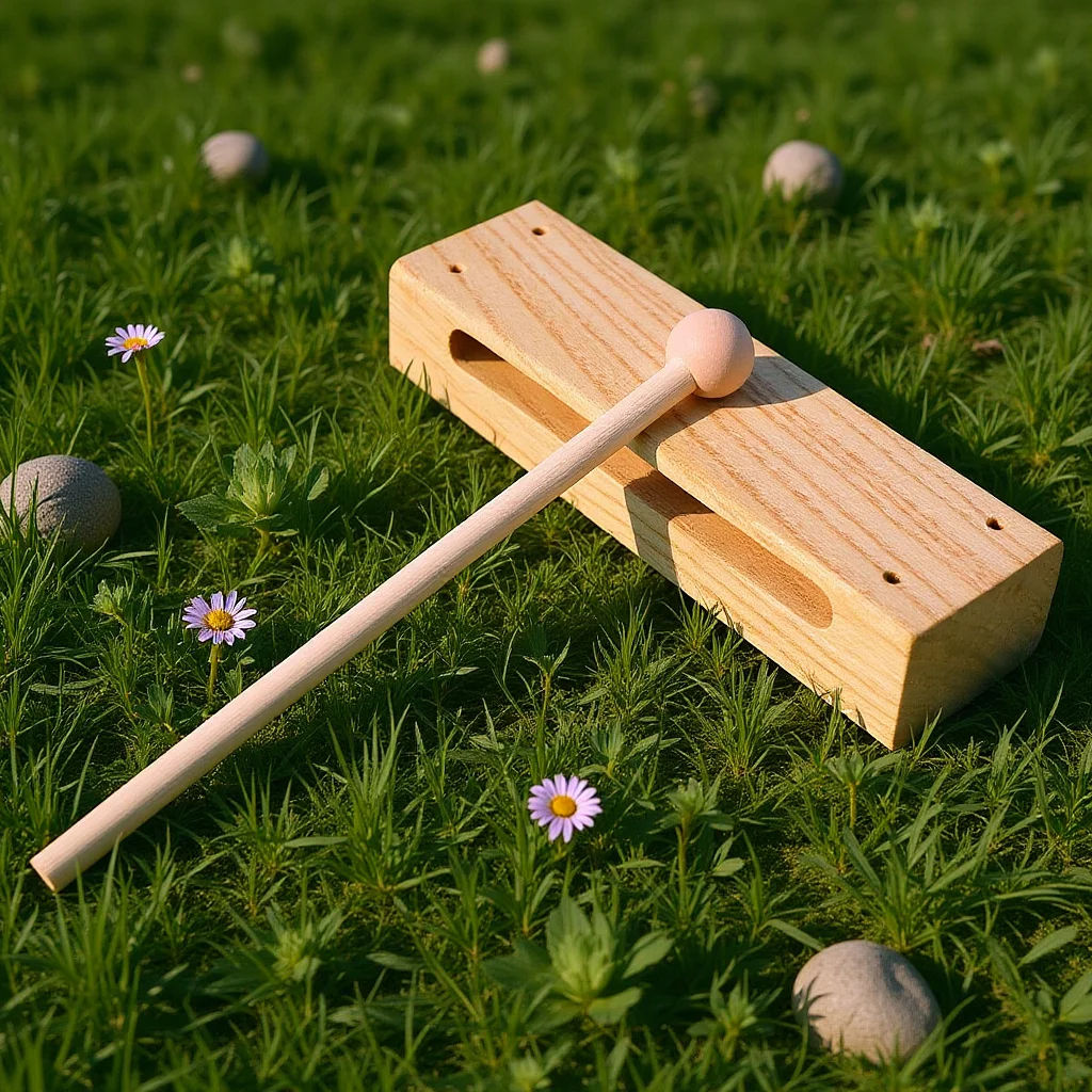 

Solid Hardwood Wood Block Percussion One-Piece Design Loud Clear Rhythm Block for Music Education and Performance