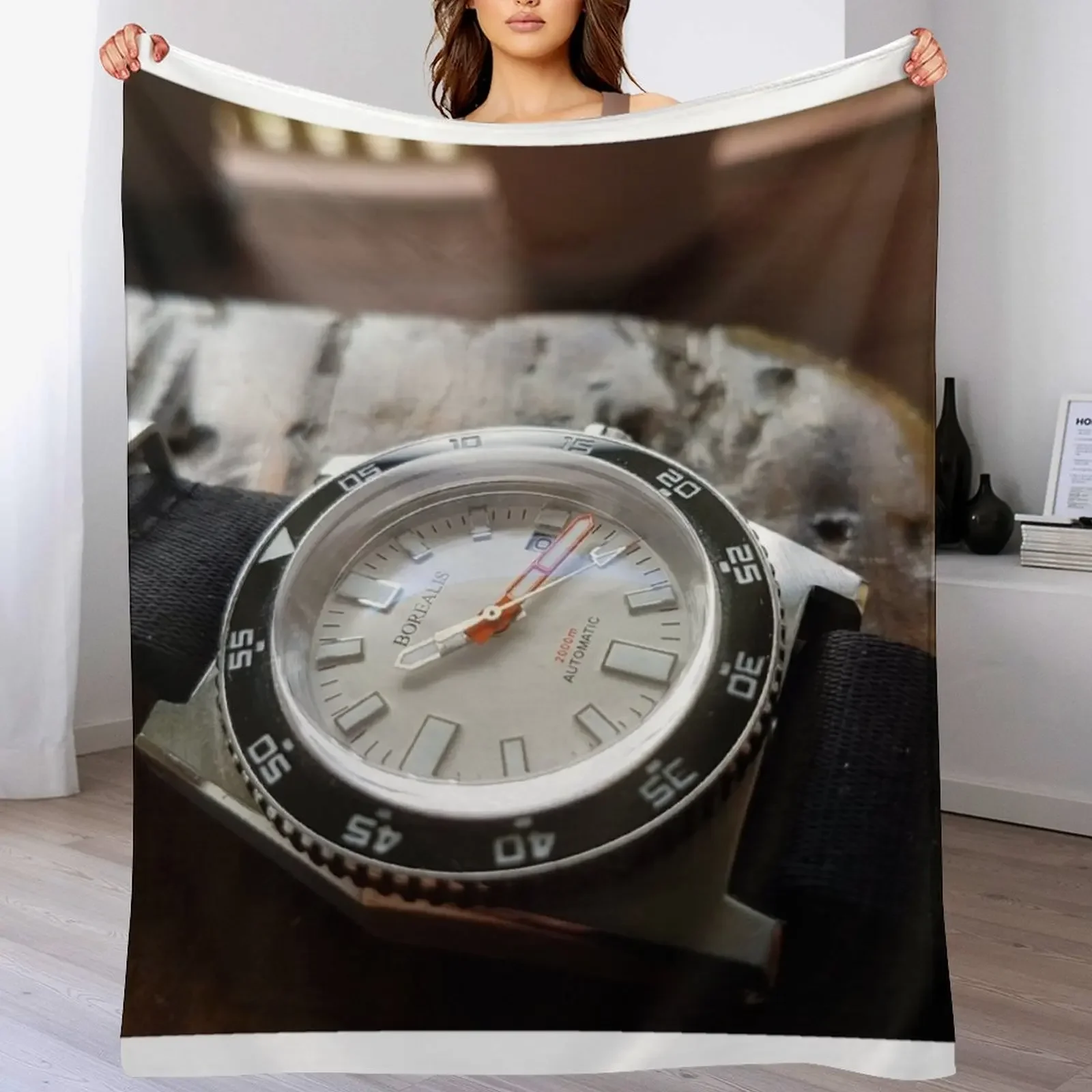 Borealis Scorpionfish Automatic Wrist Watch Throw Blanket Easy Care Comfortable Blanket for Couch