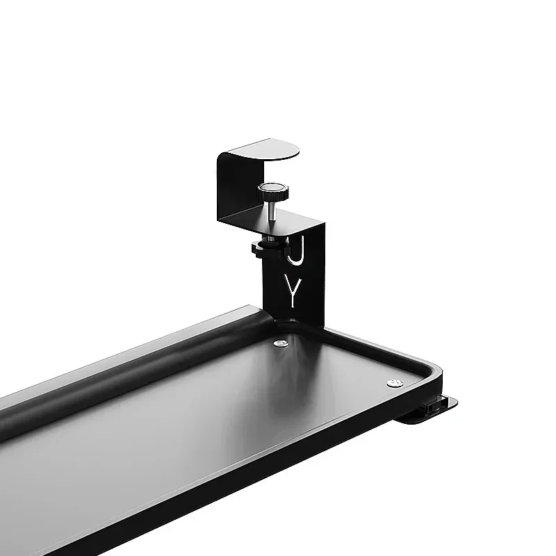 Imagem -03 - Bandeja de Teclado Grande Preta sob a Mesa Puxe com Braçadeira Extra Resistente Sistema de Montagem Plataforma Deslizante Gaveta do Computador para o tipo