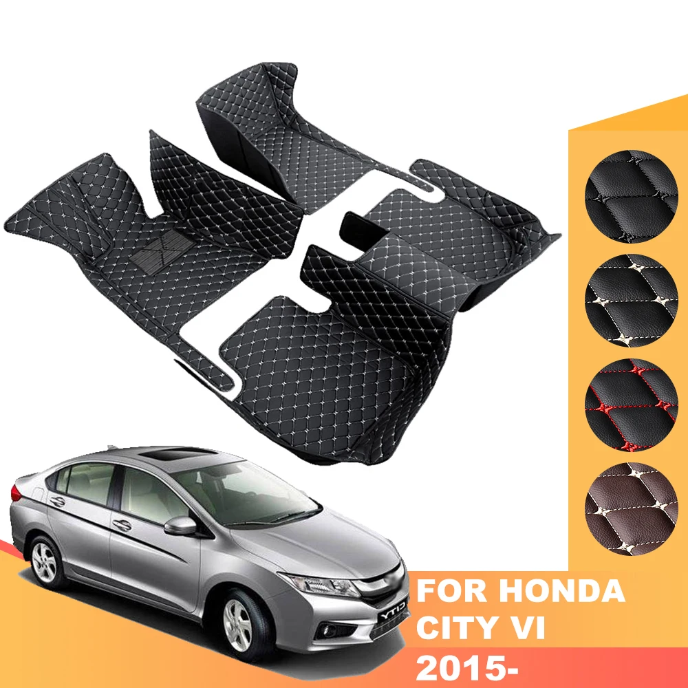 

Custom Leather Car Floor Mats Foot Carpet For HONDA Accord 2004-2021 City 2002-2022 Civic 7 8 9 10 IX X CRV 2007-2016 CR-V CR V