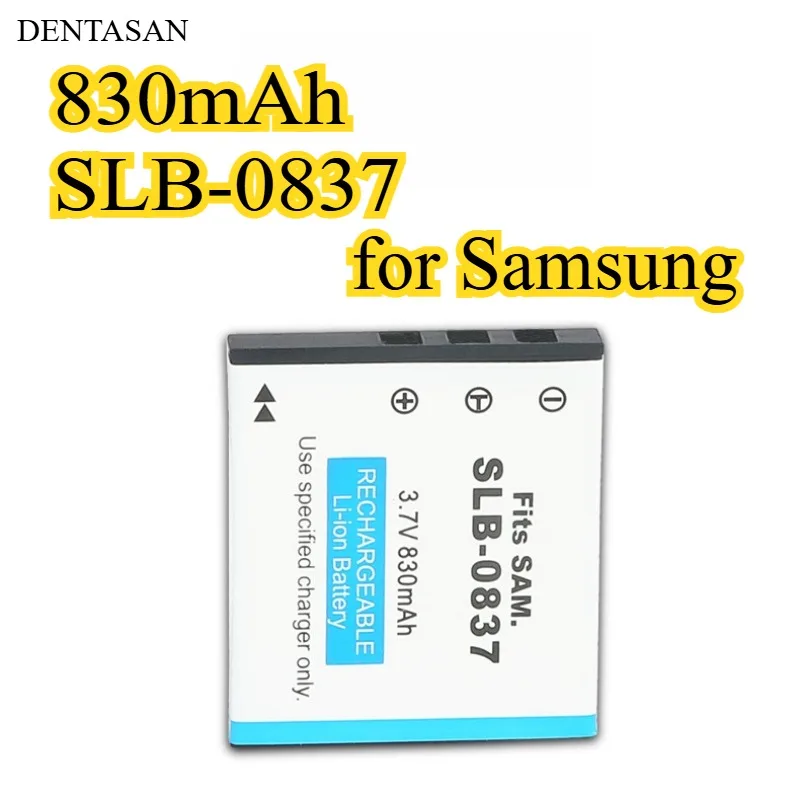 

830mAh SLB-0837 Suitable for Samsung I5 I6 L73 L50 L60 NV3 Digital Camera Battery Can Replace SLB-0837A SLB-0837B