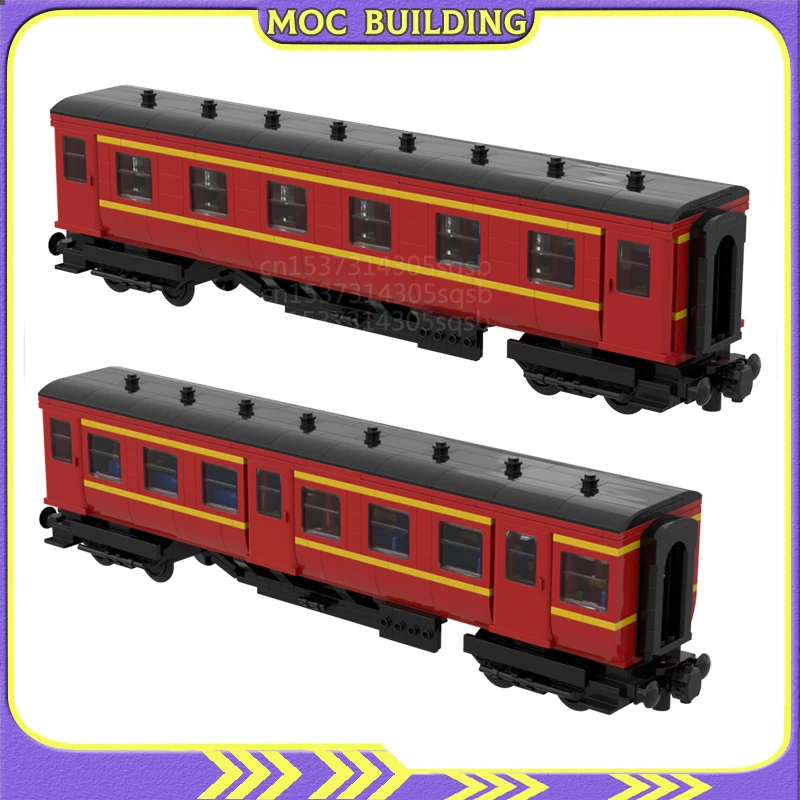 

Compartment Car Passenger Train Model City Vehicle MOC Building Blocks Model DIY Assemble Bricks Bricks Toy Gift