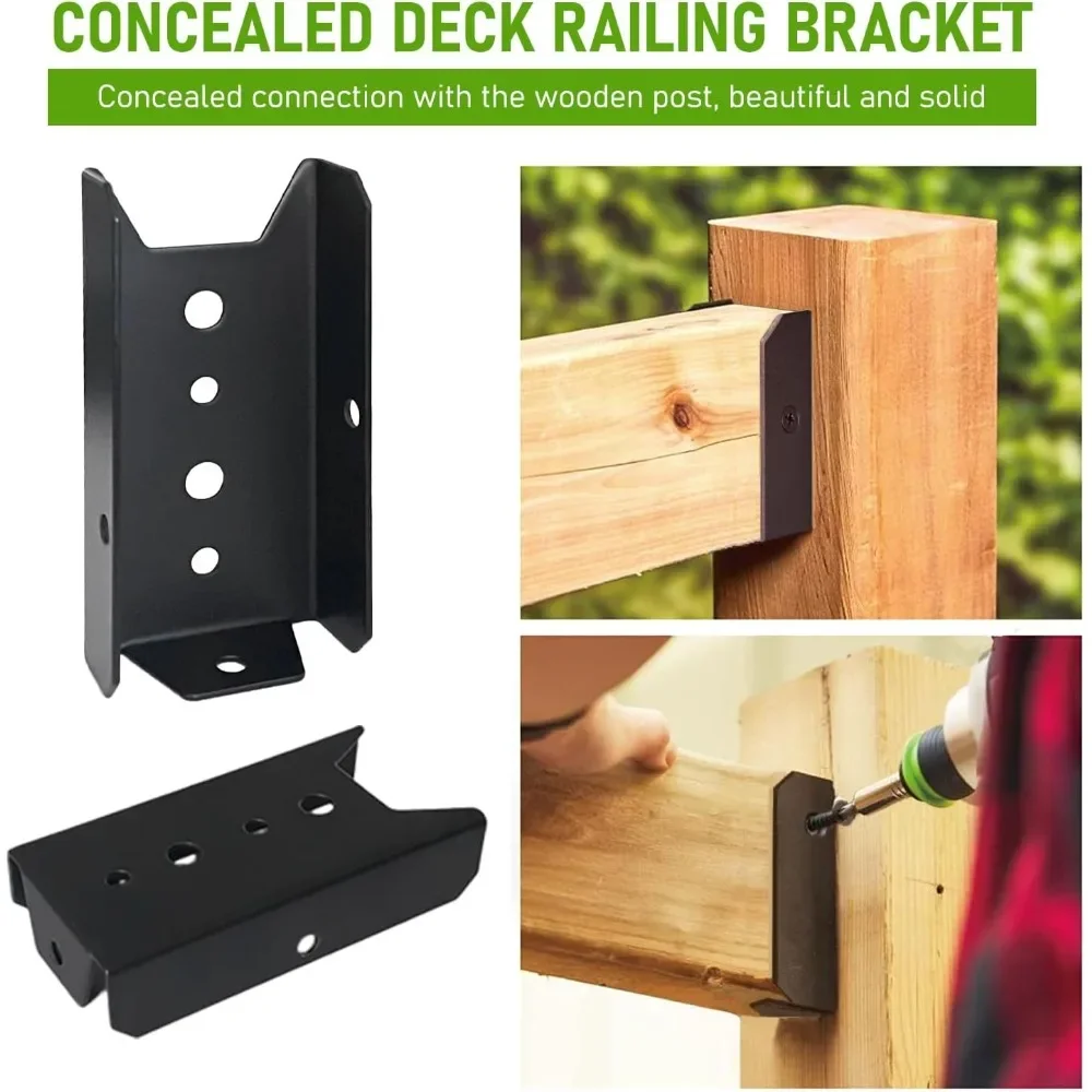 

Heavy Duty Black U-Shaped Steel Post Base Bracket for Wood Fence