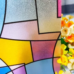 DIY Home Decoration Glass Stickers Window Film Privacy Window Film Non Adhesive Frosted Glass Film Anti UV Window Sticker