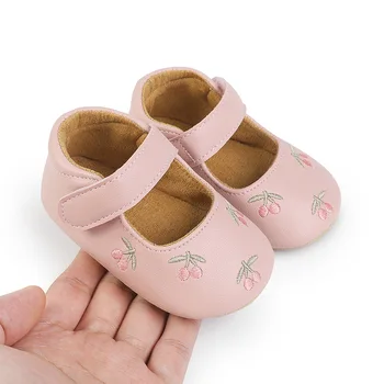 VISgogo 여아 공주 신발, 프리미엄 PU 메리 제인 플랫, 유아 활 퍼스트 워커 유아용 신발, 파티 축제 베이비 샤워  Best5