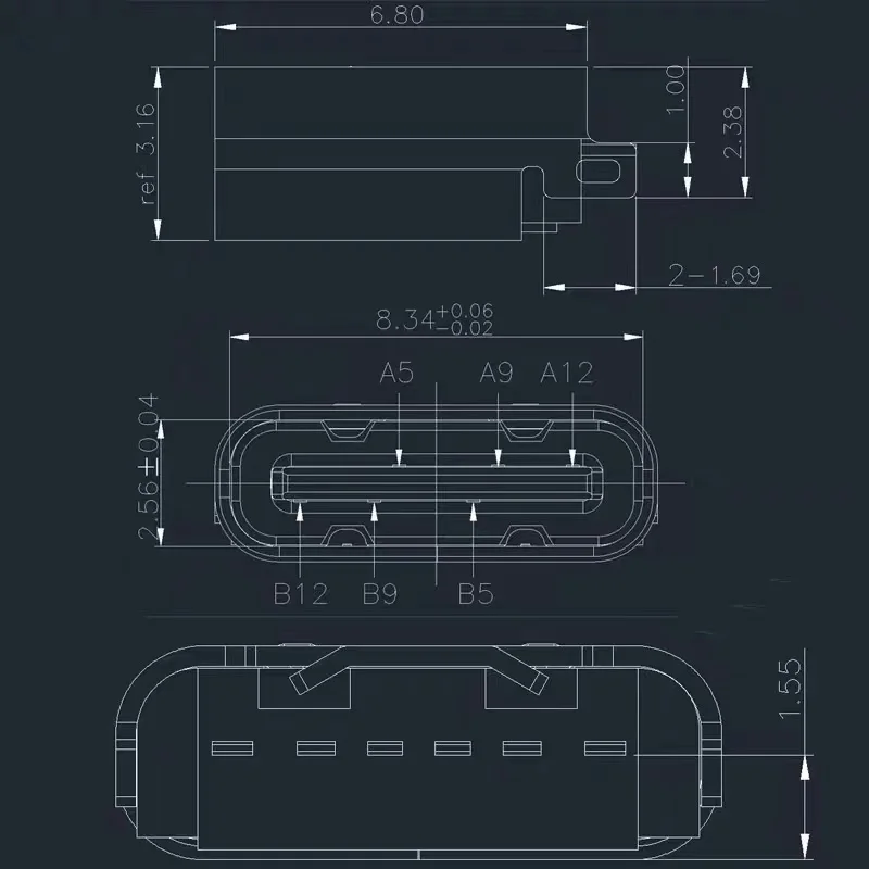 6Pin TYPE-C SMD SMT USB Connector Female Port Jack Solder Plug Android Phone Data Charging Socket 5P Micro USB DIY Repair Adapte - Image 6