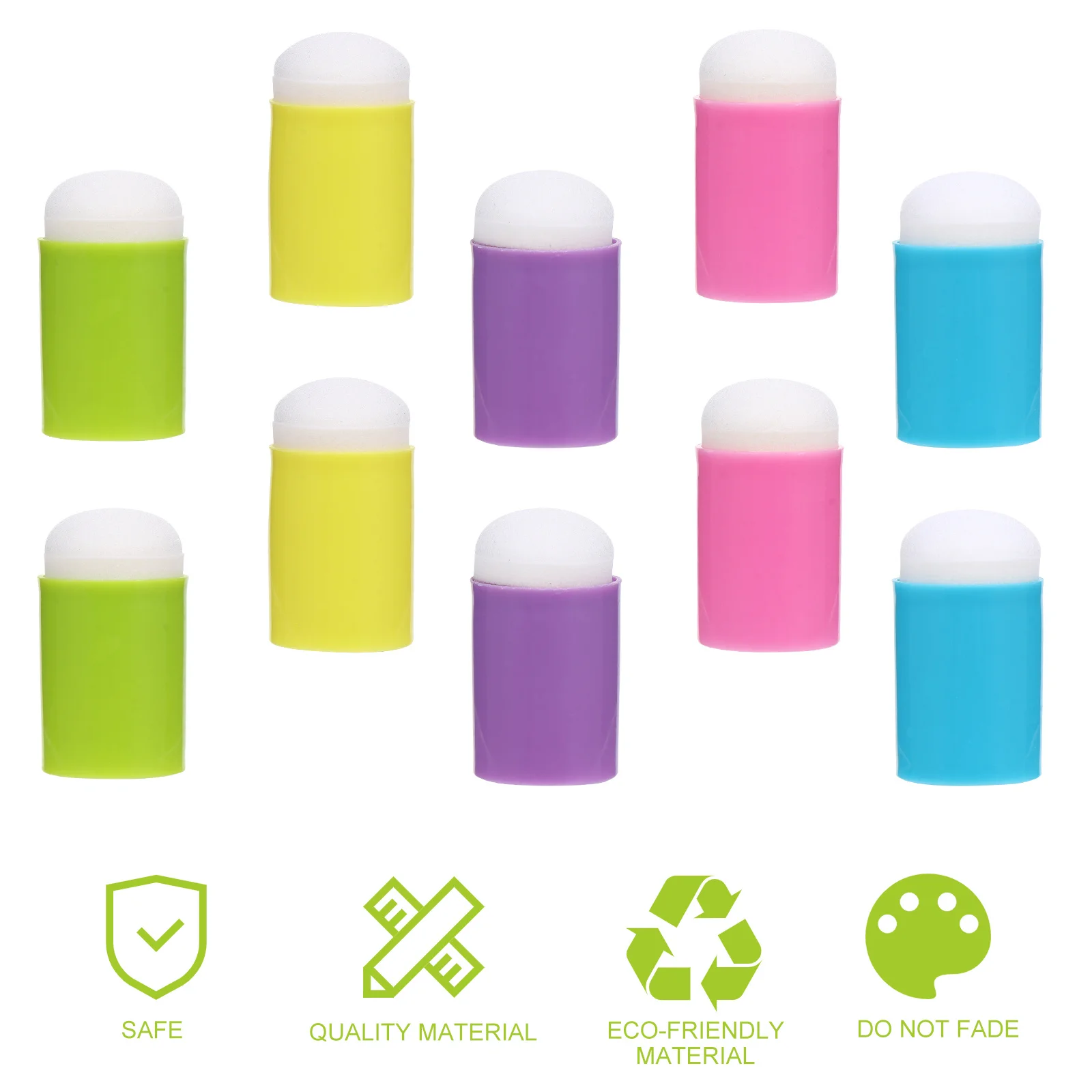 

10Pcs Finger Dauber Sponge Plastic Eco-Friendly Painting Covers Drawing Mold Reusable Ink Blending Crafts Painting