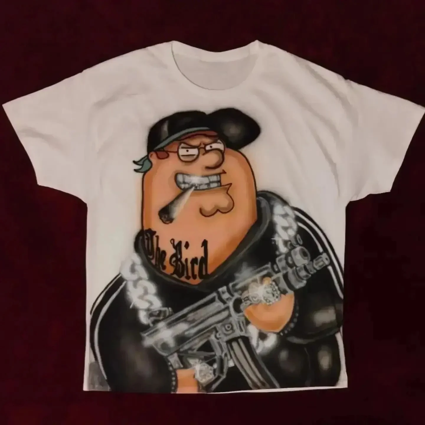 

High Street Vintage Couples Hiphop Expression Streetwear Popular T-shirt Women Men Unisex American Casual Harajuku Oversized Tee