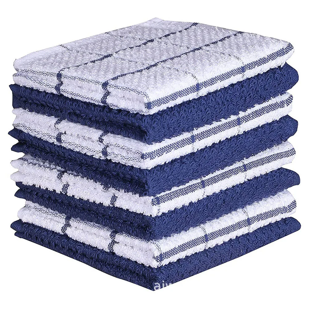 

Hand Towels Kitchen Towels Kitchen Cleaning Tools 30x30cm 8PCS Absorbent Cotton Dish Clean Cloth Soft High Quality