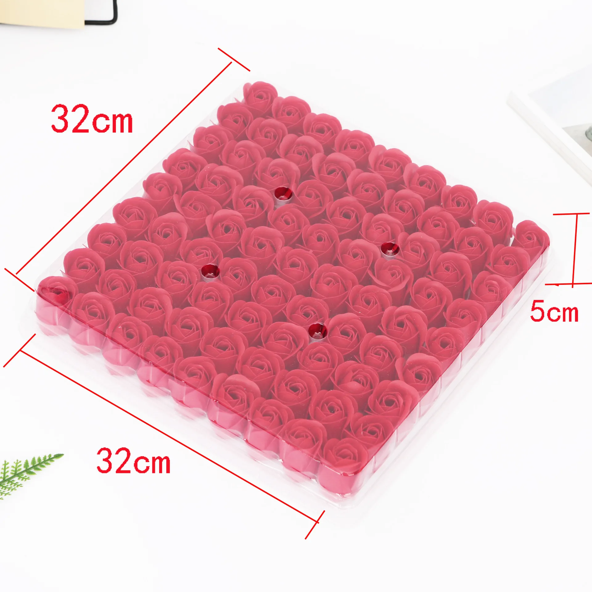81Pcs/Set Soap Rose Flower Head Artificial Eternal Flower Box DIY Craft Wedding Bouquet Valentine\'s Day Gift Home Party Decor