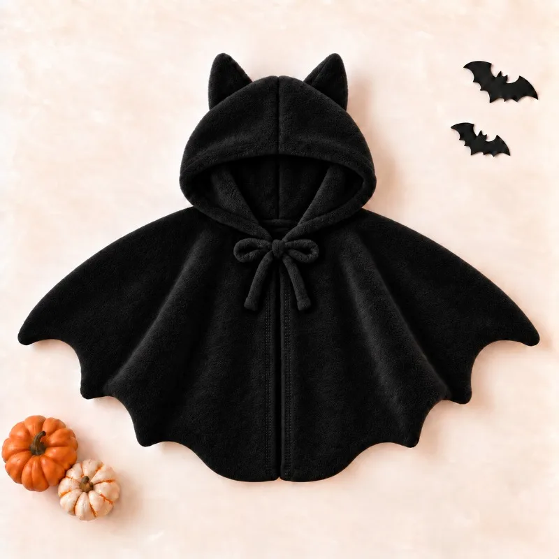 Halloween Cute Pumpkin Hooded Cloak Kids Ghost Cape Adorable Ghost Hooded Cloak for Cosplay Party Wear Baby Costume Outfit Set