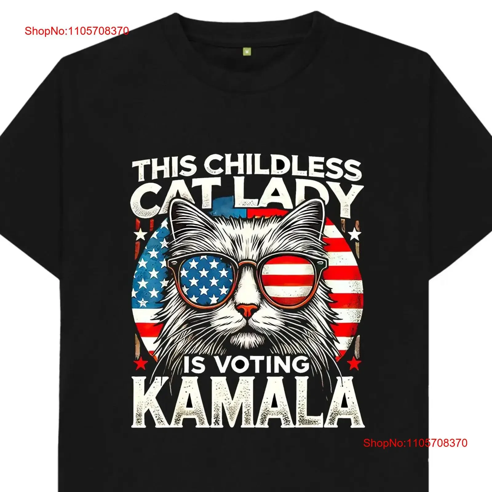 This Childless Cat Lady Is Voting Kamala 2024 T Shirt vintage Washed Slightly Versatile Comfortable graphic streetwear