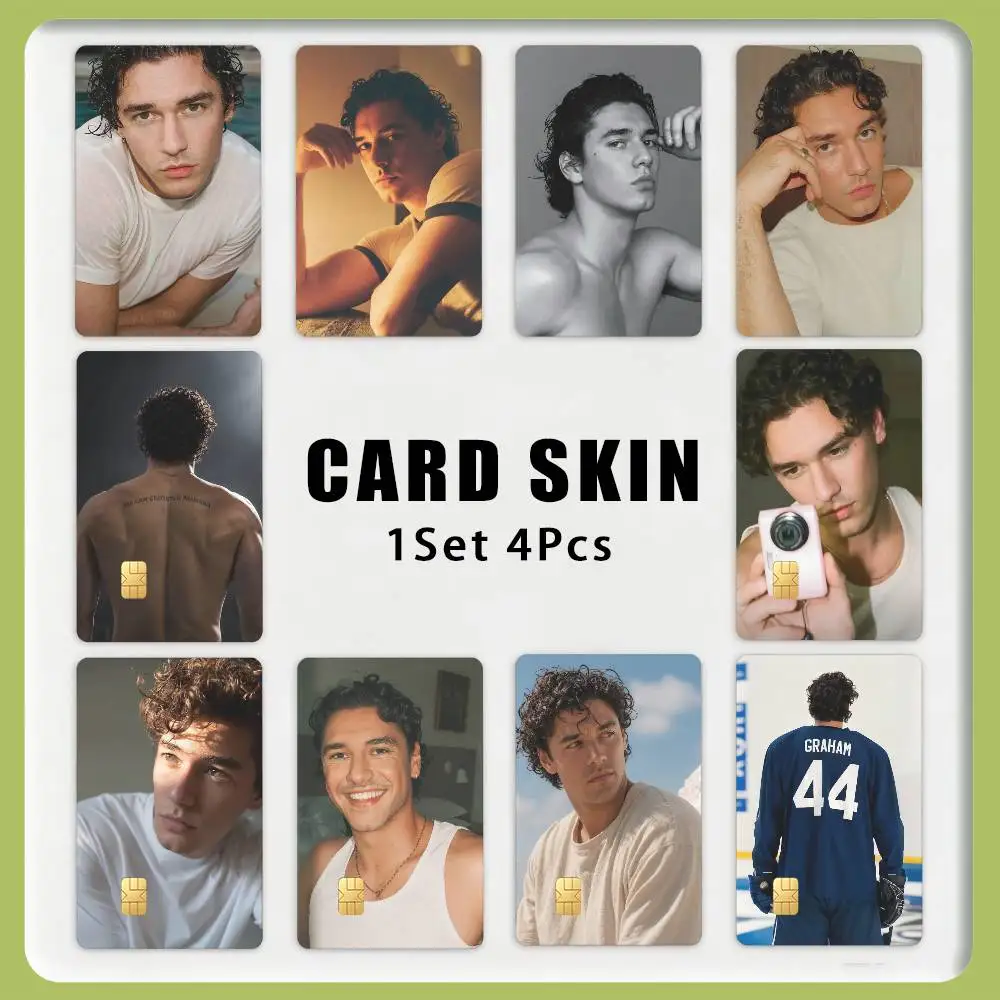 G-Garrett Graham B-Belmont Cameli 1Set 4Pcs Waterproof Card Skin Stickers for Credit Bus IC Cards