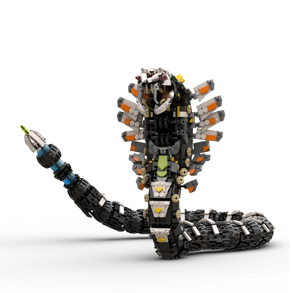 MOC Game Horizoneds Slitherfang Monster Building Blocks Forbiddens West Zero Dawn Snake Beast Bricks Toys For Kids Birthday Gift