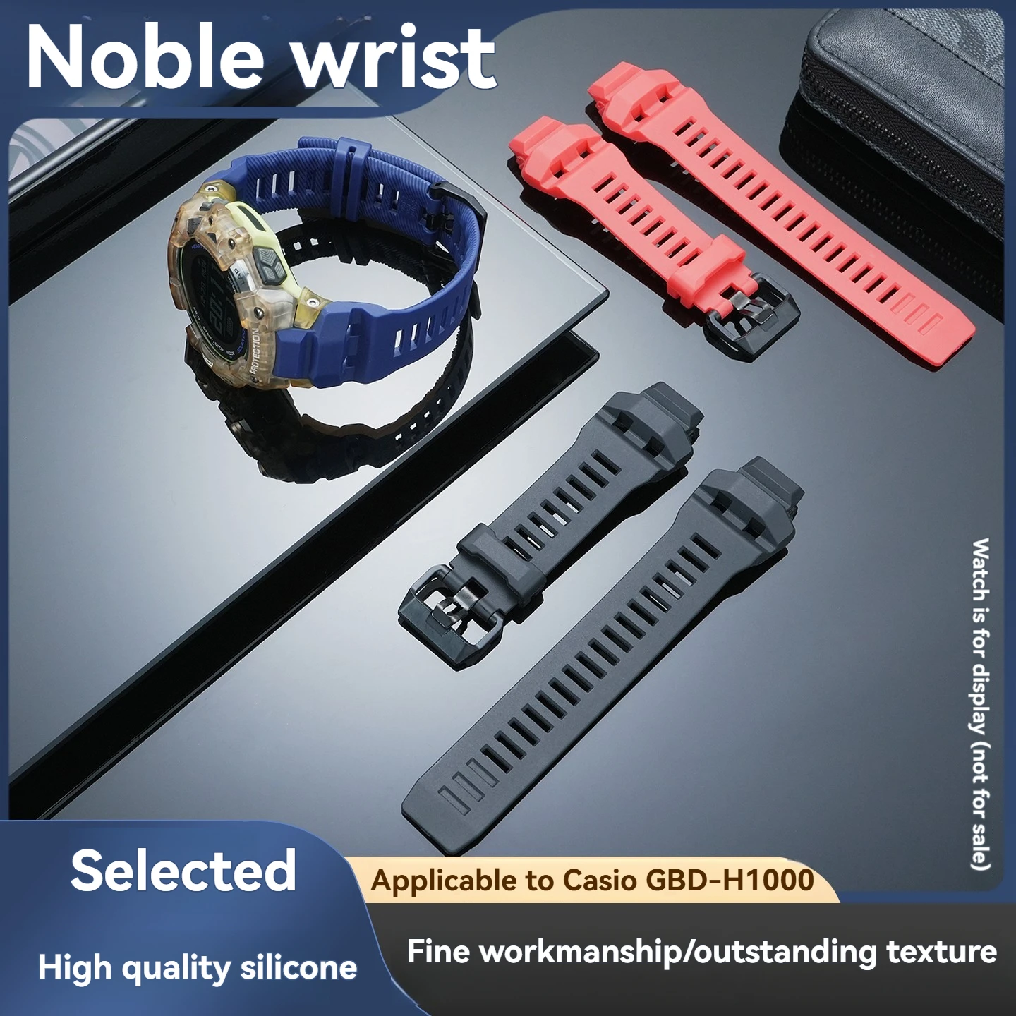 

Водонепроницаемый силиконовый ремешок для Casio GBD-H1000, серия 3475 Cat Man, черный, сменный браслет из полимерной смолы для G-SHOCK, мужские аксессуары