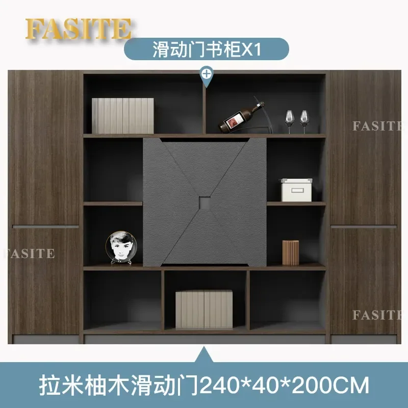 For Office Home High End Wooden File Cabinet Bookcase Storage Shelf Decorative Back Cabinet
