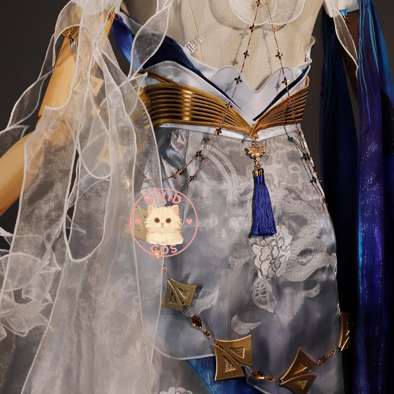 Popular Game Honor of Kings Chang E Cosplay Highly Restored Role-play Costume Pretty Dress Full Set for Women Comic Con Suit