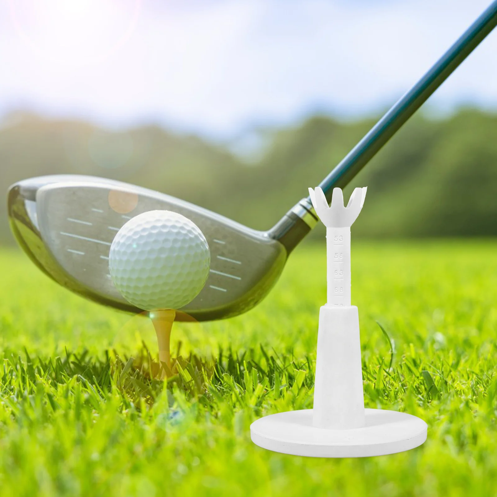 

2Pcs Adjustable Training Pegs Golf Tees Crown Design Durable Practice Tool Indoor Outdoor Tees Peg Training Tool