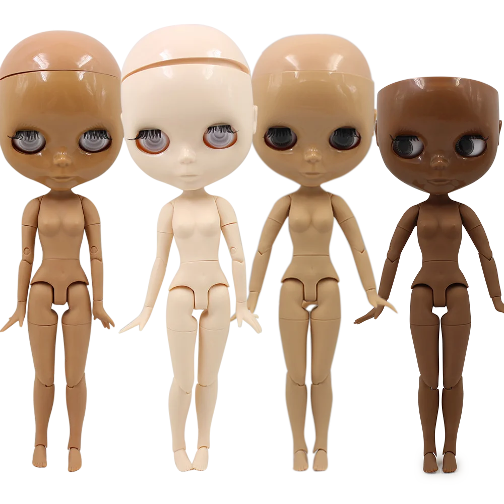 DBS blyth doll joint body bjd toy without makeup shiny face for cutom doll DIY anime girls