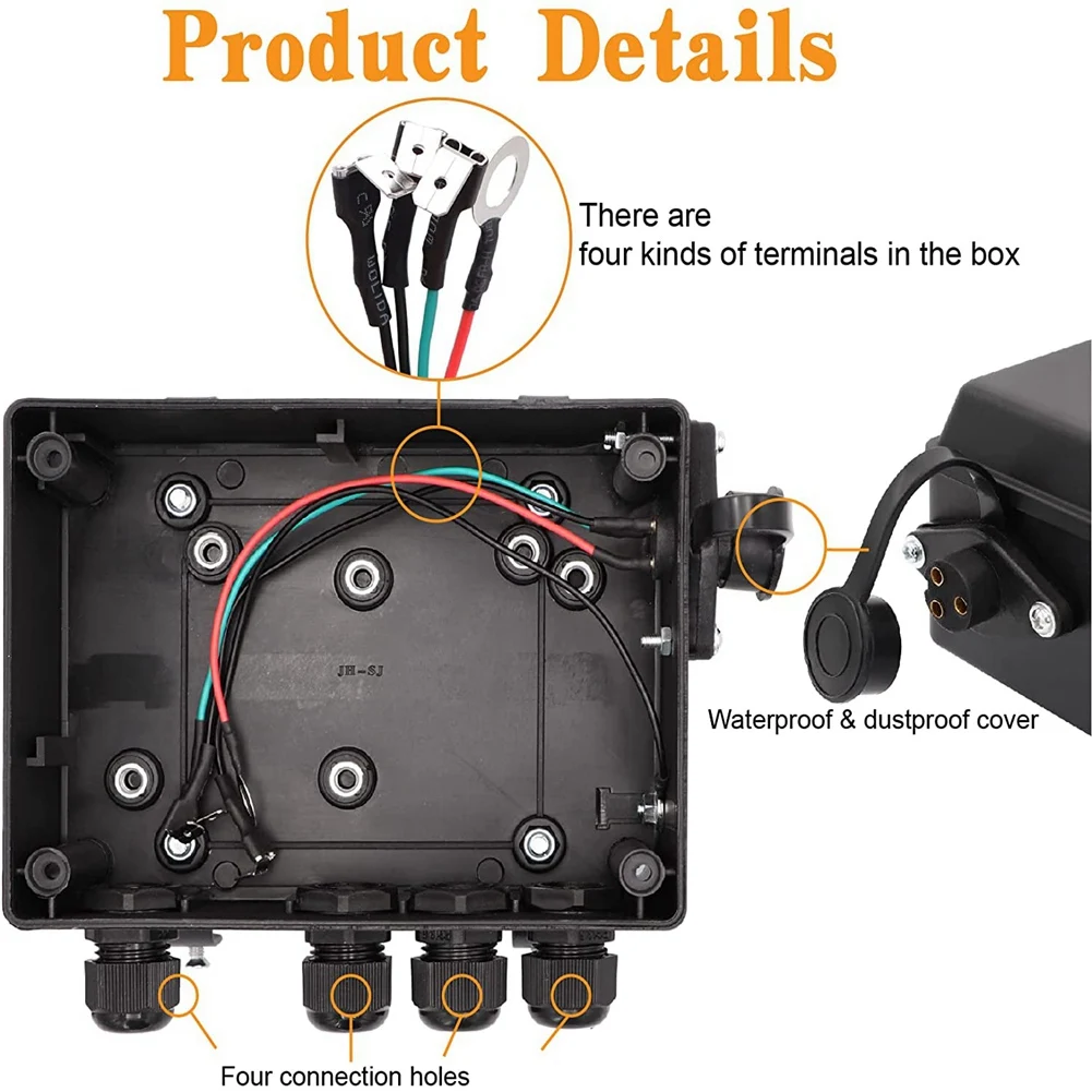 Skrzynka ze stycznikiem sterującym przekaźnik elektromagnetyczny wciągarki elektrycznej 8000-17000lbs ATV UTV 12V