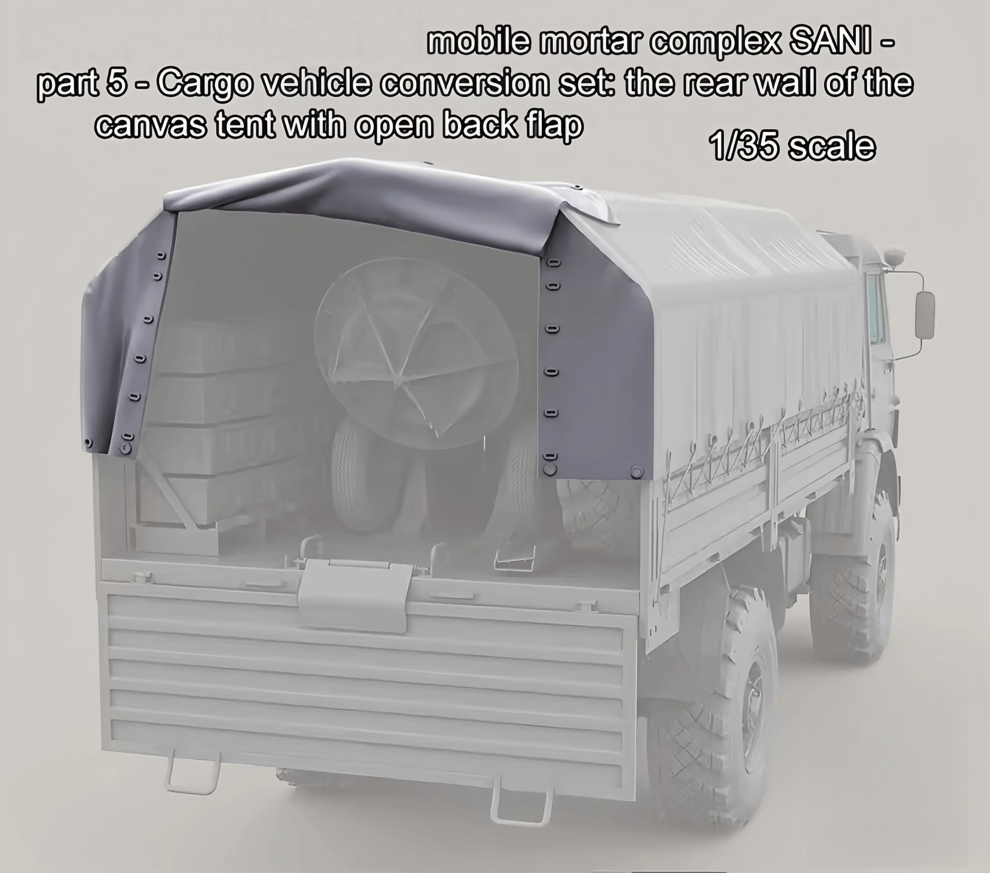 

1/35 Casting Resin Model Assembly Kit, GK， Resin Transport Truck Rear Canvas Modification, Unpainted
