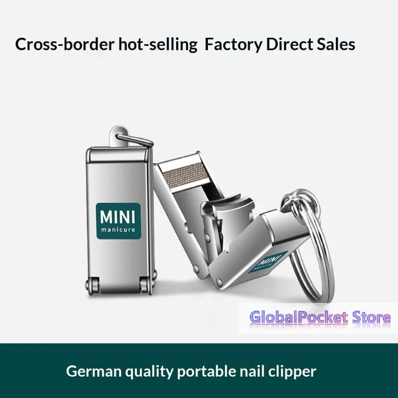 Stainless Steel Mini Nail Clippers With Nail File Function Exquisite Folding Nail Clippers Portable Luggage Shape Manicure Tools