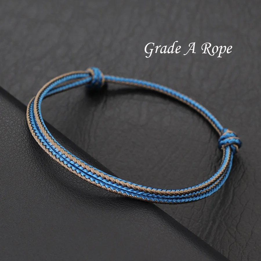 Grade A Weaven String Bracelet For Men 3mm Thin Rope Outdoor Sports Casual Braslet Perfect Gift For Him Accesorios Hombre Joias