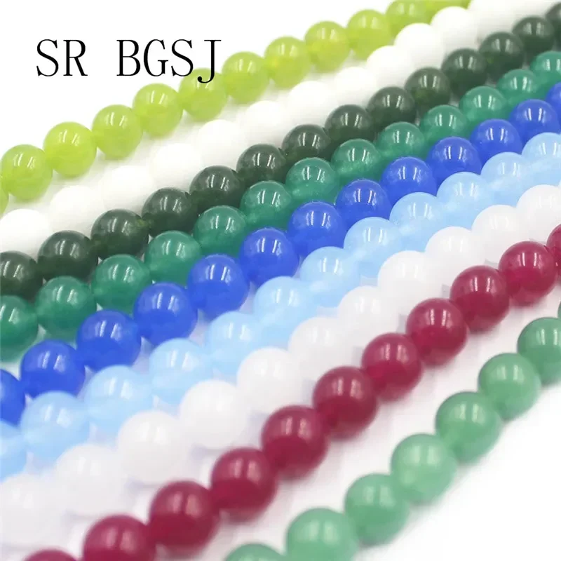 10mm Kinds of Colors  Natural Jades Round  Stone Jewelry Repair Beads Strand 15