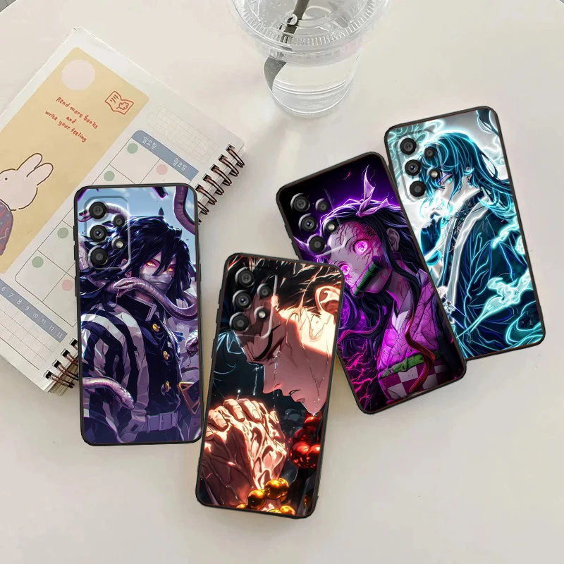 

D-Demon Slayer Cool Anime For Samsung Note 20 10 Ultra Plus A31 A14 A12 A70 A34 A25 A04 A05 A15 A24 5G Black Cover Phone Case