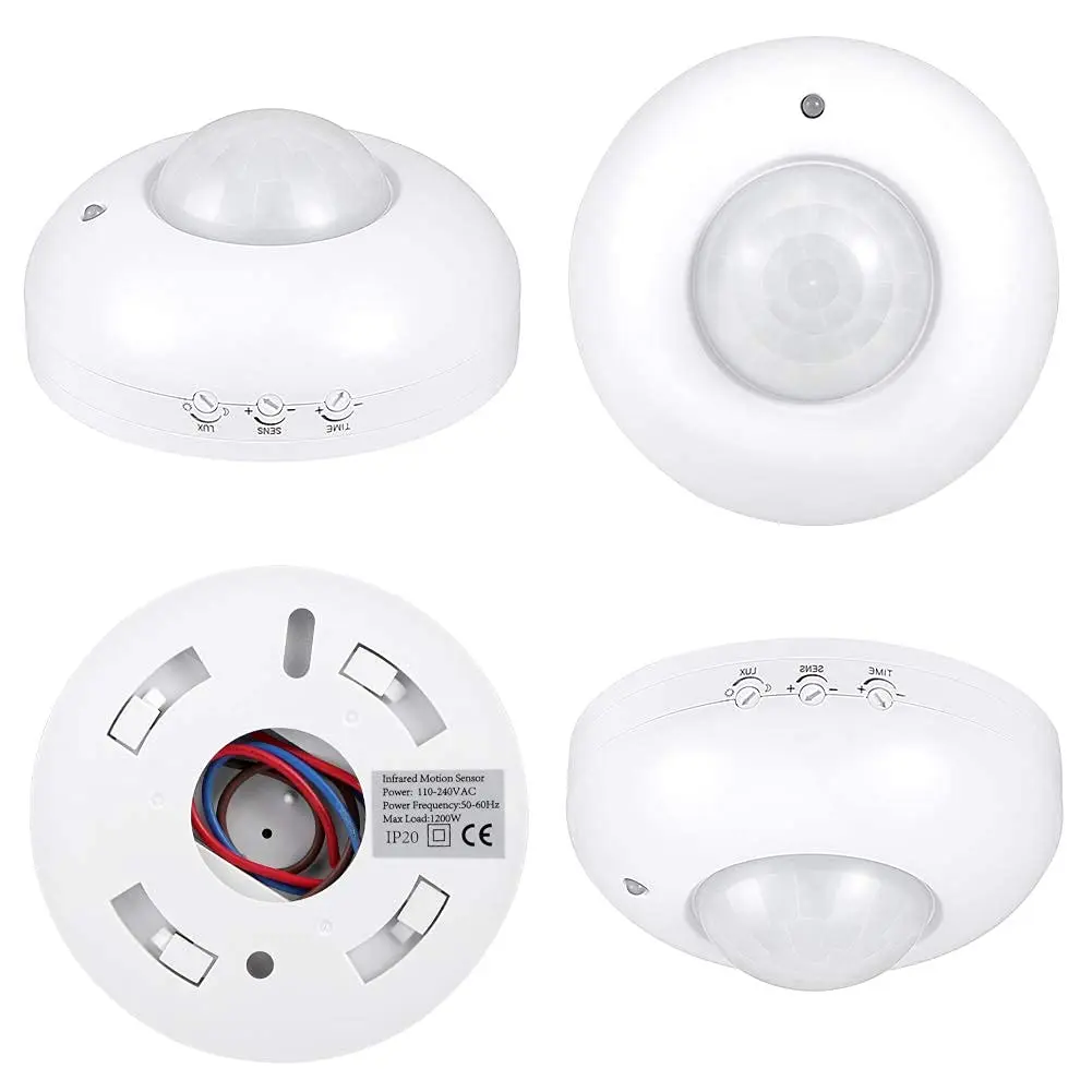 Smart Human Body Sensors 360 Degree Motion Sensor Switch PIR Infrared Detector LED Light Sensor de Movimento 110-220V Time-Delay