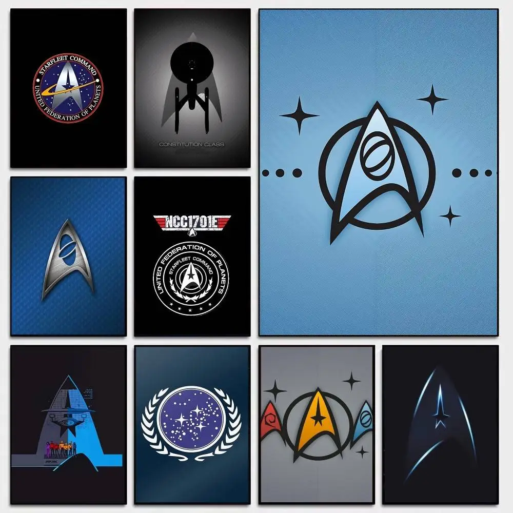Star T-Treks Logo Self-adhesive Art Poster Whitepaper Prints Posters Artwork Home Decor