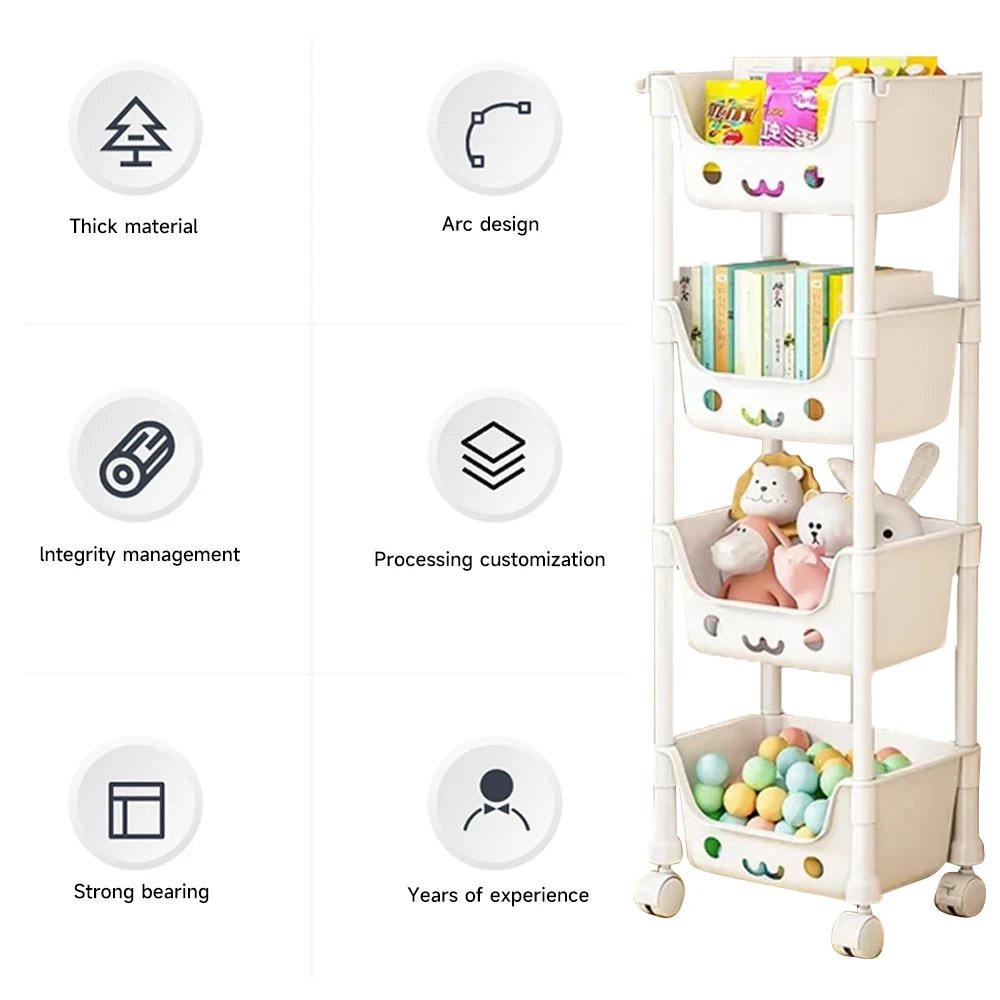 Carrello portaoggetti per giocattoli scaffale per Snack organizzatore per bambini per uso domestico organizzatore per armadio multistrato accessori