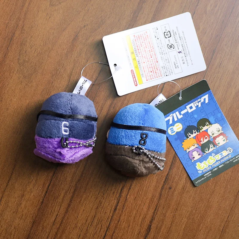 6cm Blue Lock Plush Keychains Cute Anime Pendants Bag Key Ring Key Chain Isagi Yoichi Nagi Seishiro Itoshi Rin Stuffed Doll Toys
