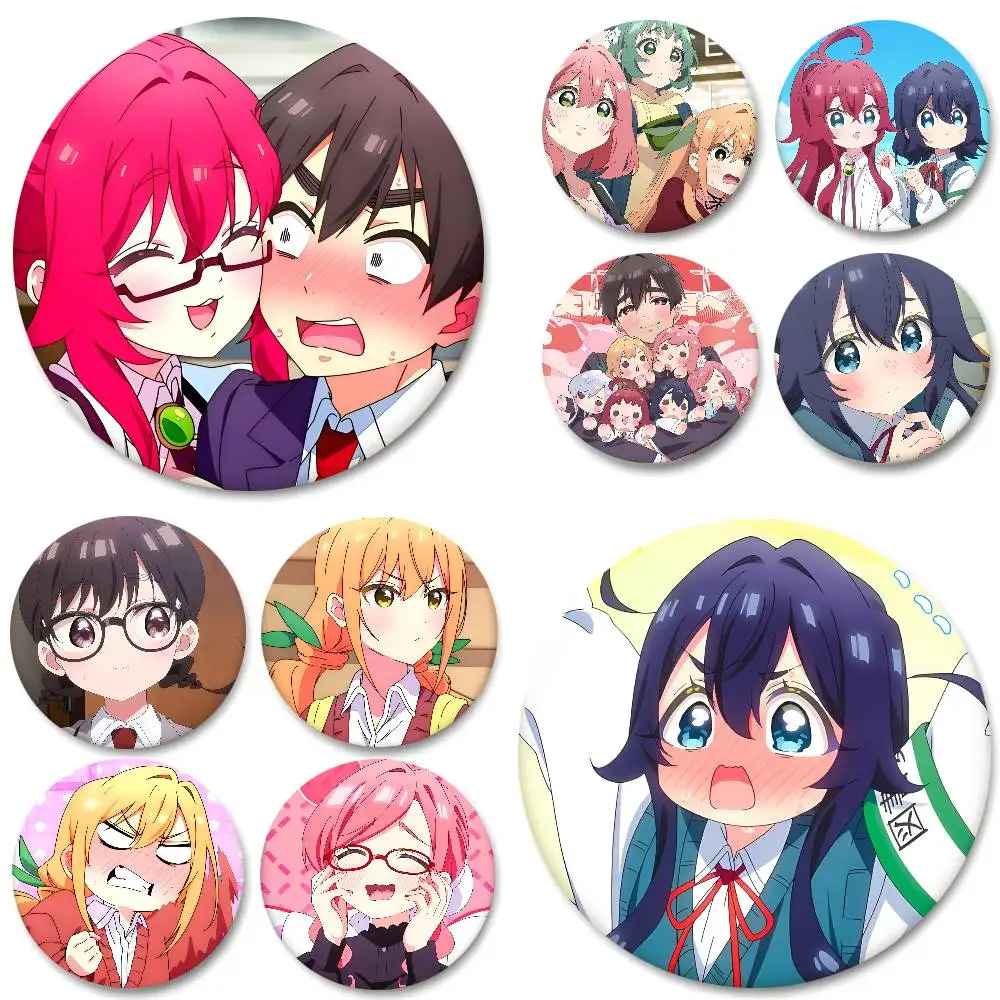 Anime The 100 Girlfriends Who Really Round Badge Creative Brooch Clothing Backpack Accessories Lapel Pin
