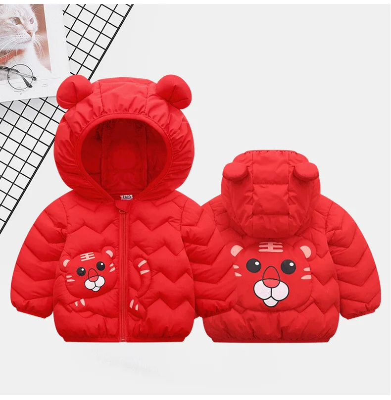 Toddler Fleece Jacket Casual Fleece Cartoon Animals Jacket Long Sleeve Toddler Kids Warm Puffer Jacketss