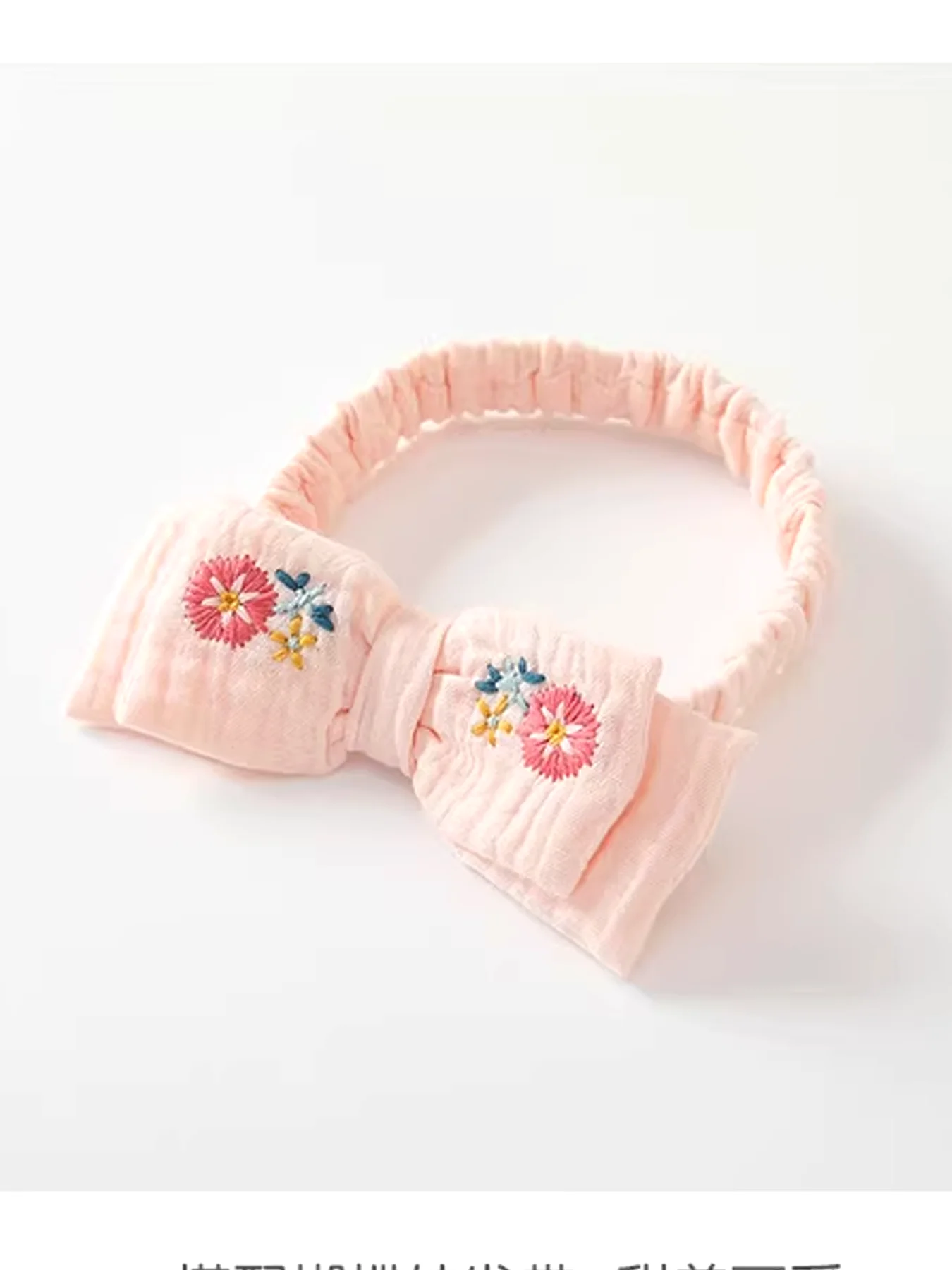 Embroidered Collar Baby Girl Triangular Onesie, Spring/Summer Short-Sleeve Hairband Set, 0–12 Months Baby Outfit Set