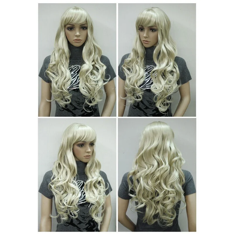 

Женские длинные кудрявые волнистые парики коричневого цвета для вечеринок, синтетический парик + шапочка для парика