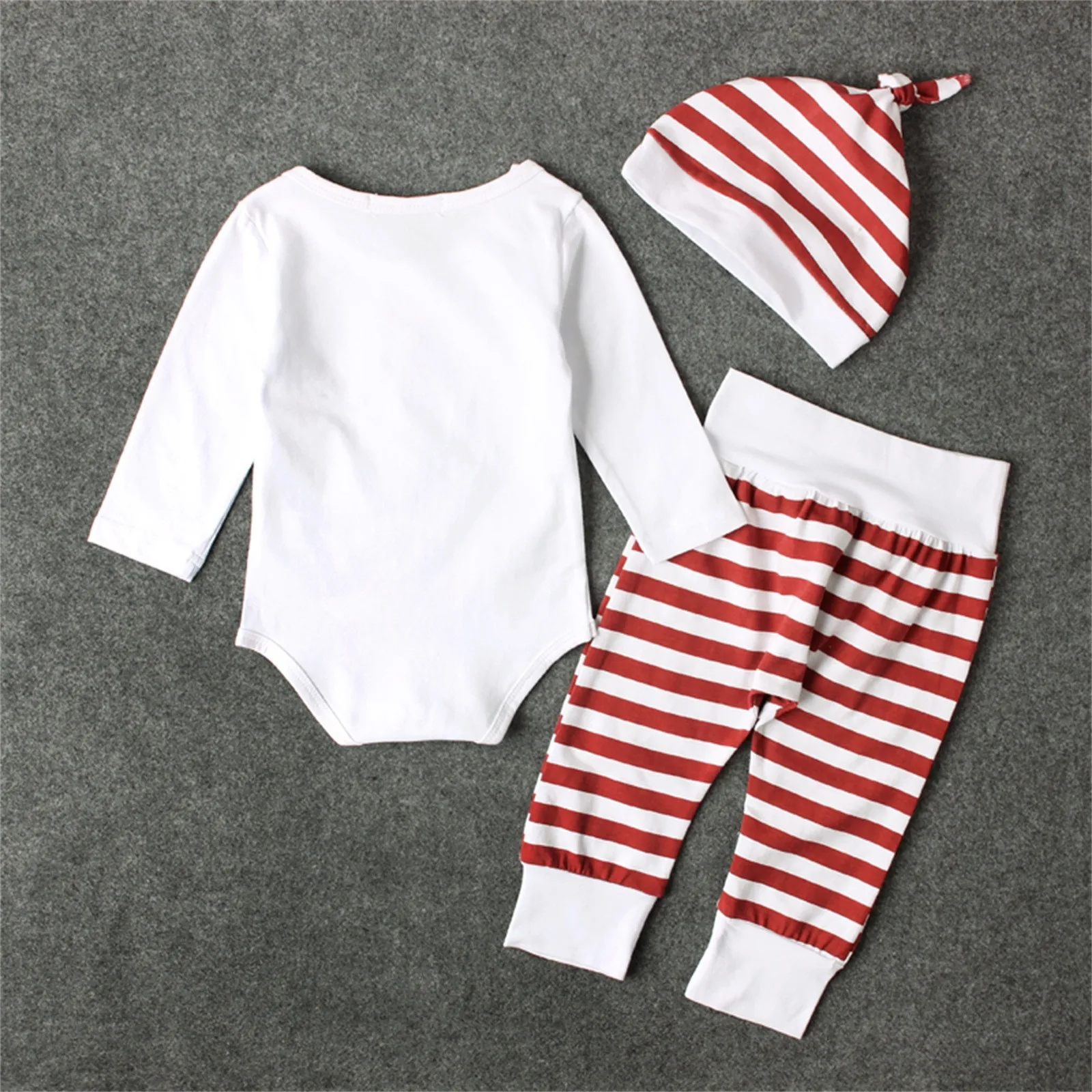 My First Christmas Baby Xmas Sets Infant Rompers Boys Girls Cute 2 Pieces Sleepwear With Hat 2024 Baby Xmas Party Outfits