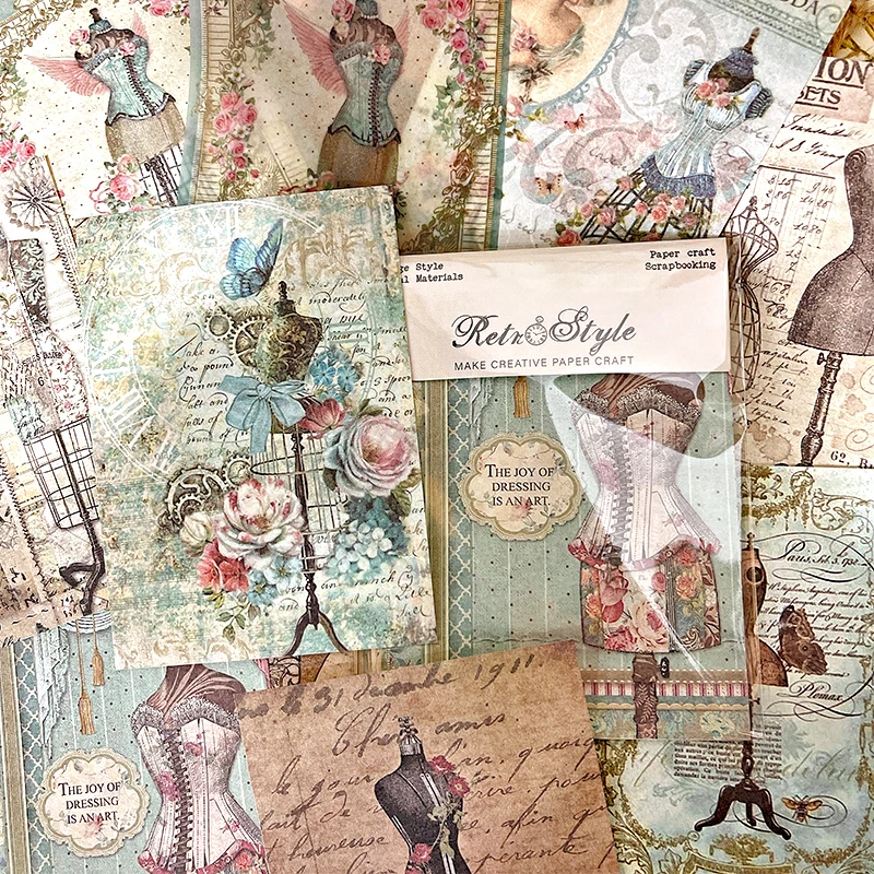 

Panalisacraft 20sheets 10 designs Vintage Style Patterned Paper Scrapbooking paper pack handmade craft paper Background pad card