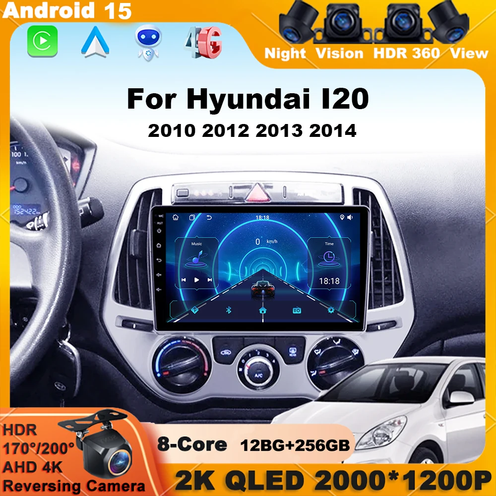 Android 15 Carplay авто мультимедийный плеер автомобильное радио для Hyundai I20 2010 2012 2013 2014 DSP авторадио GPS стерео 2din головное устройство Android 15 Carplay авто мультимедийный плеер автомобильное радио для Hyundai I20 2010 2012 2013 2014 DSP авторадио GPS стерео 2din головное устройство