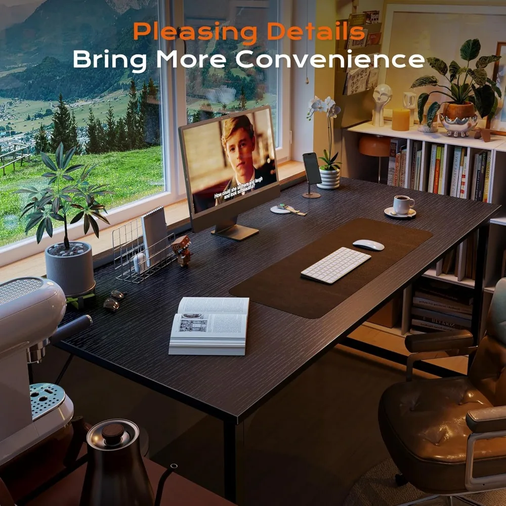 โต๊ะคอมพิวเตอร์ตั้งโต๊ะขนาดใหญ่ 54x24 นิ้ว - สำหรับเล่นเกม ทำงาน เขียนหนังสือ โฮมออฟฟิศ ห้องอ่านหนังสือ ห้องนอน