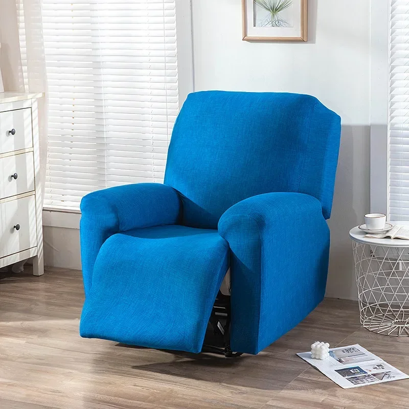 1/2/3 Seater Soft Recliner Sofa Covers Split  Relax Armchair Slipcovers Living Room Solid Color Furniture Dust Covers