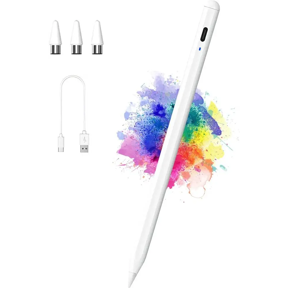 Rechargeable Universal Stylus Pen Battery Indicator Colorful Tablet Touch Pen Sensitive Writing Screen Pencil for Android/iOS